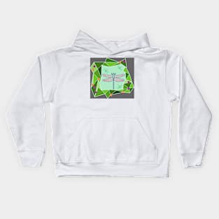 Geometric dragonflies Kids Hoodie